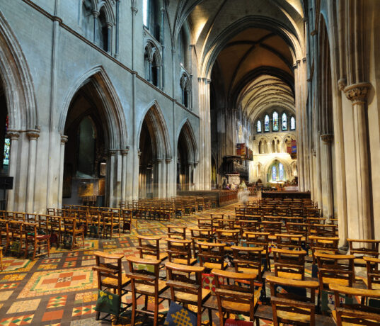 Interior of St. Patrick's Cathedral in Dublin, Ireland