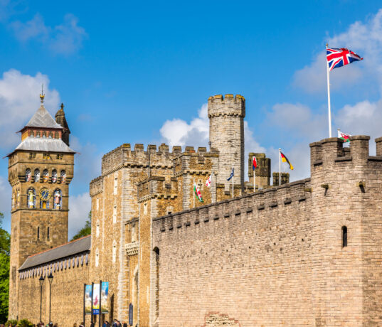 Cardiff Castle in Wales, UK