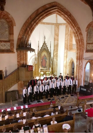 The St. John’s Boys’ Choir performing in Bad Ischl with an exchange choir.