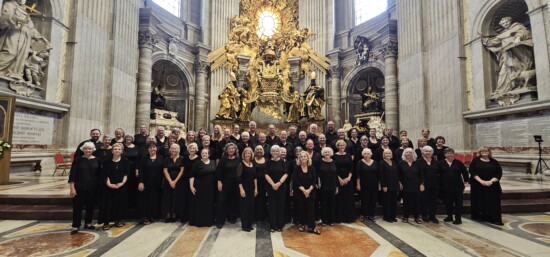 The Outer Banks enjoying their performance tour of Italy, performing at St Peter's Basilica. Performance travel