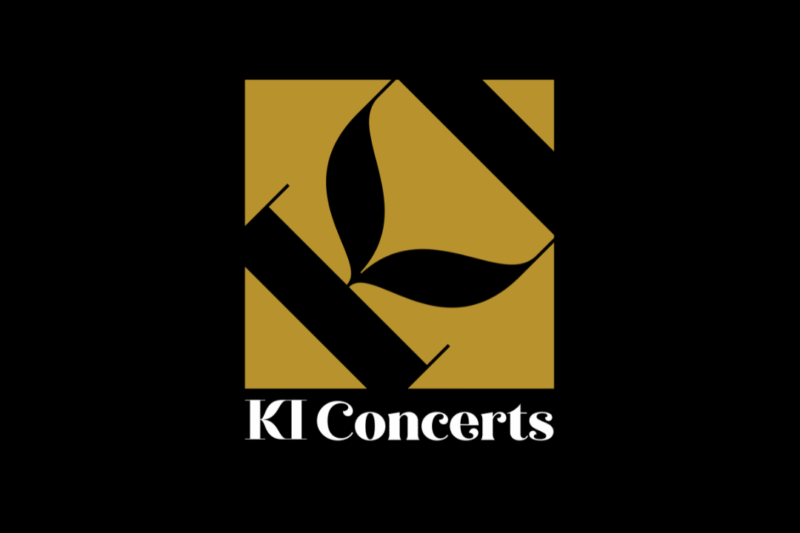 KI Concerts gold logo on black background